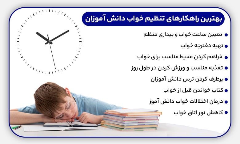 راهکارهای تنظیم خواب دانش آموزان