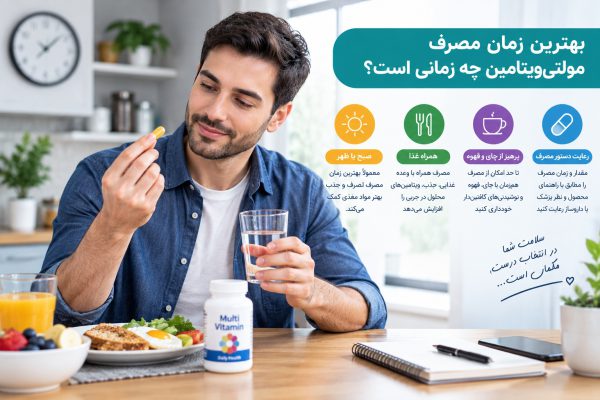 بهترین زمان مصرف مولتی‌ویتامین چه زمانی است؟